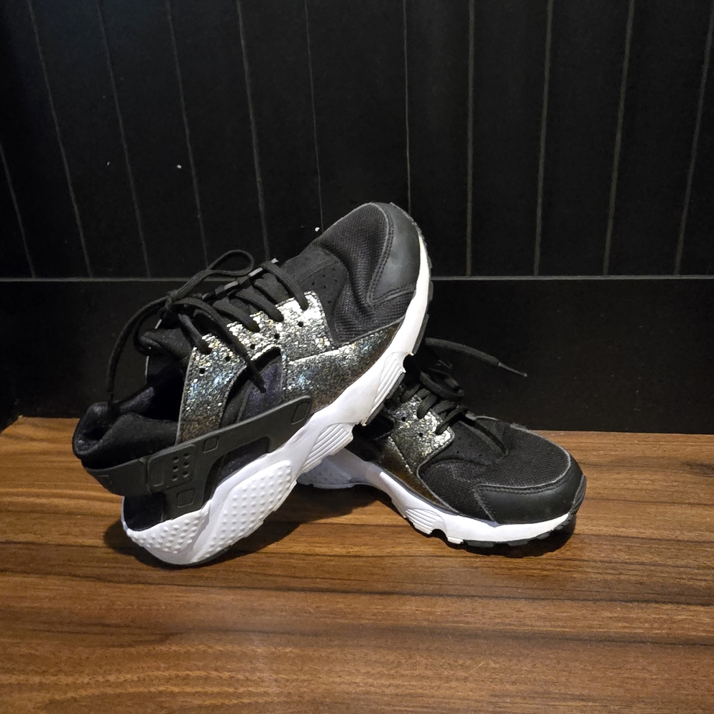 Kids Black and Silver Sneakers